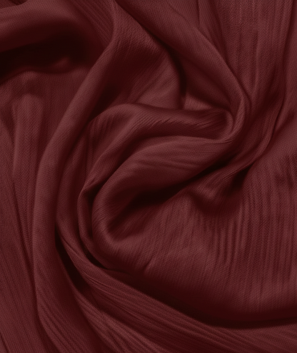 Crinkle Silk - Maroon