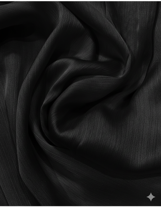 Crinkle Silk - Black