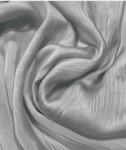 Crinkle Silk - Grey Silver