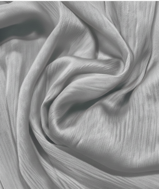 Crinkle Silk - Grey Silver