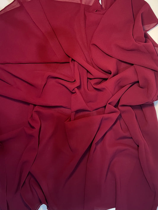 Georgette Hijab – Deep Maroon