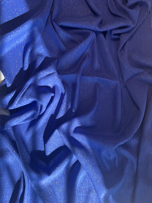 Metallic Chiffon – Royal Blue