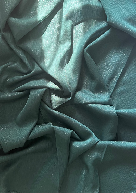 Metallic Chiffon – Emerald Green