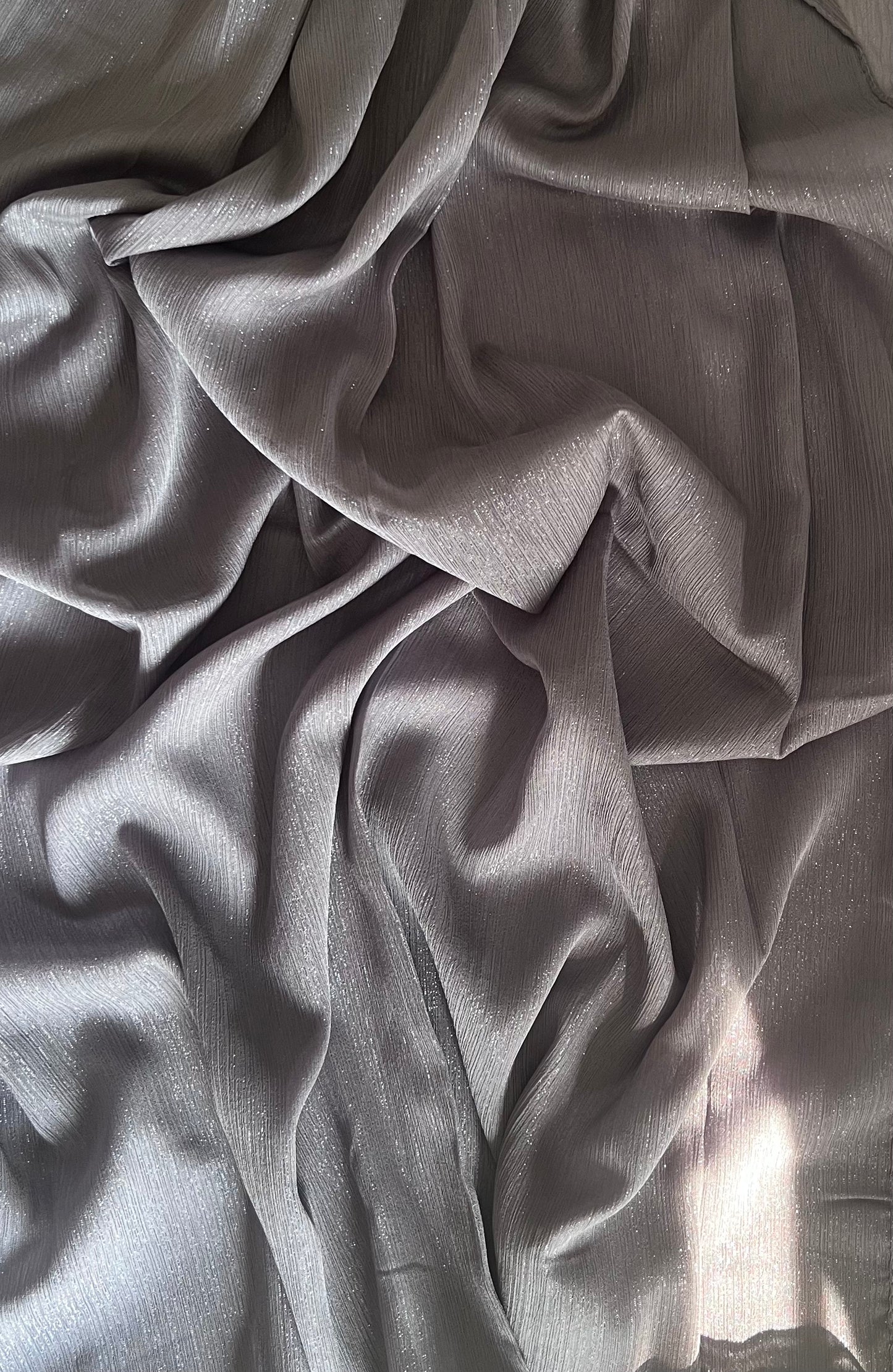 Metallic Chiffon – Dark Grey