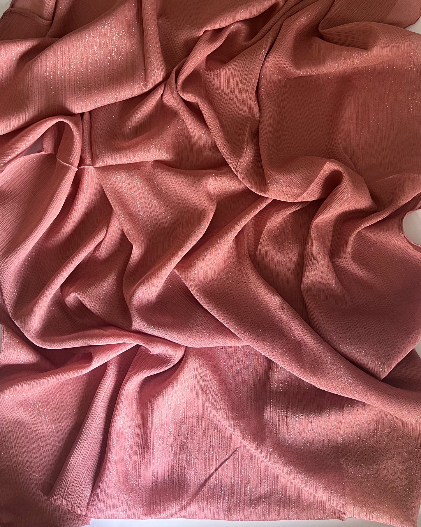 Metallic Chiffon – Dusty Rose