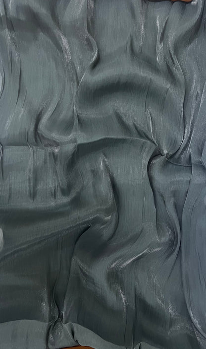 Organza silk - Deep Bottle Green