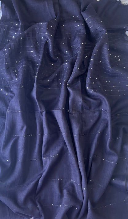 Sequined Lawn – Navy