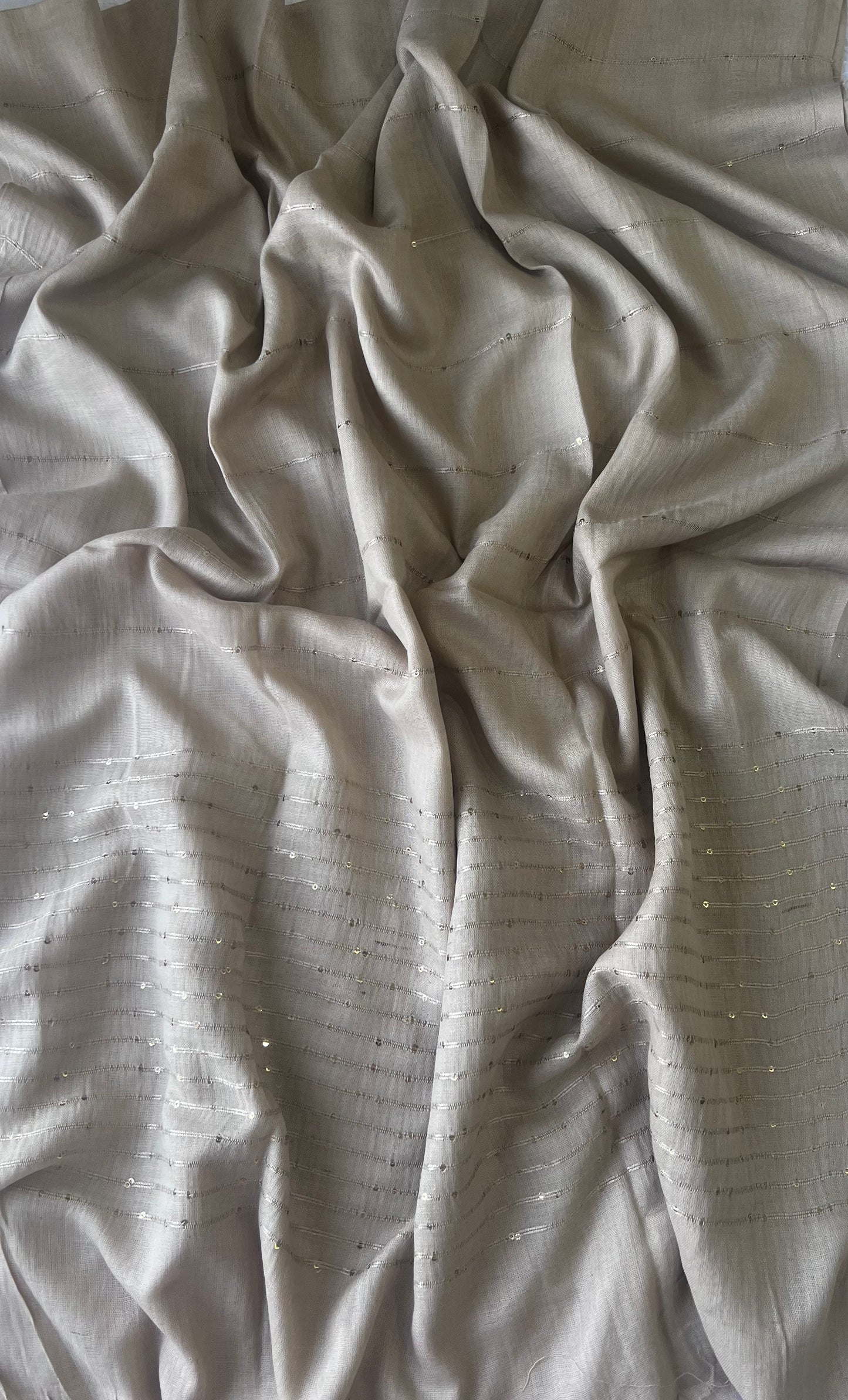 Sequined Lawn – Sand Brown