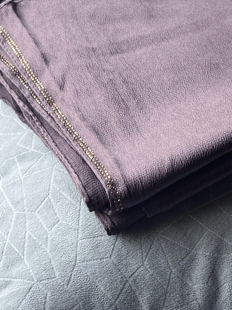 Embellished Silk - Taupe Brown