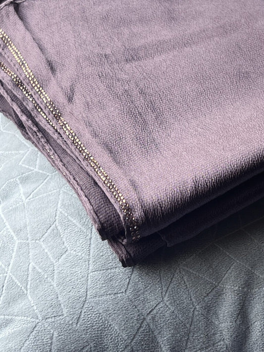 Embellished Silk - Taupe Brown