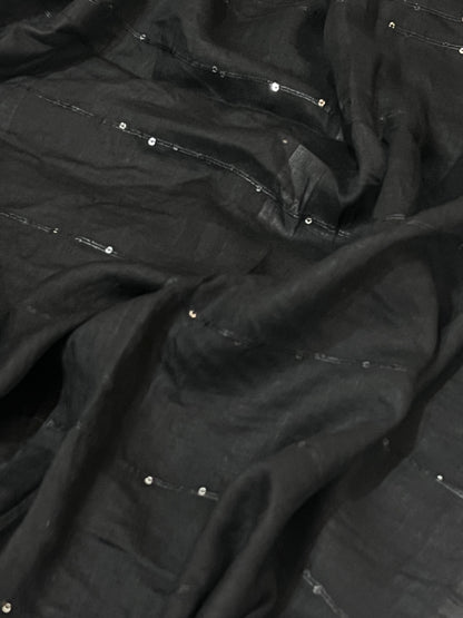 Sequined Lawn – Black