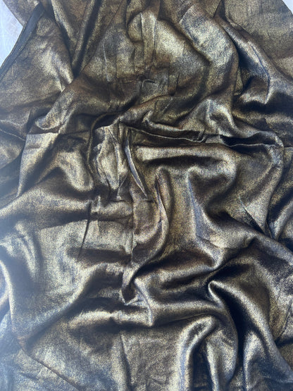 Silk with Gold Glitter – Black