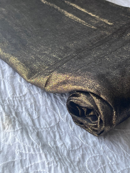 Silk with Gold Glitter – Black