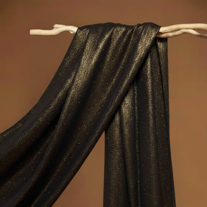 Silk with Gold Glitter – Black
