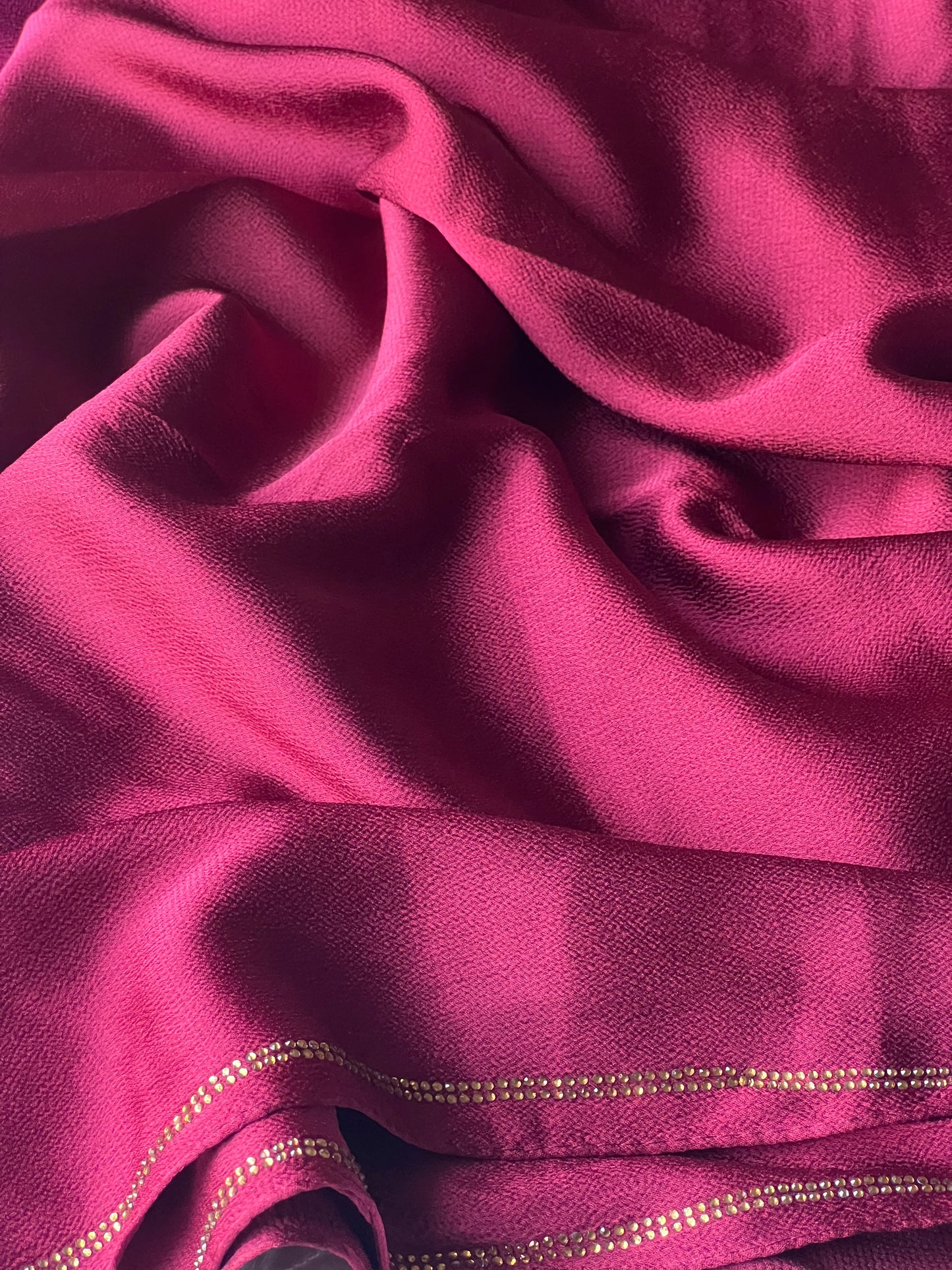 Embellished Silk – Burgundy