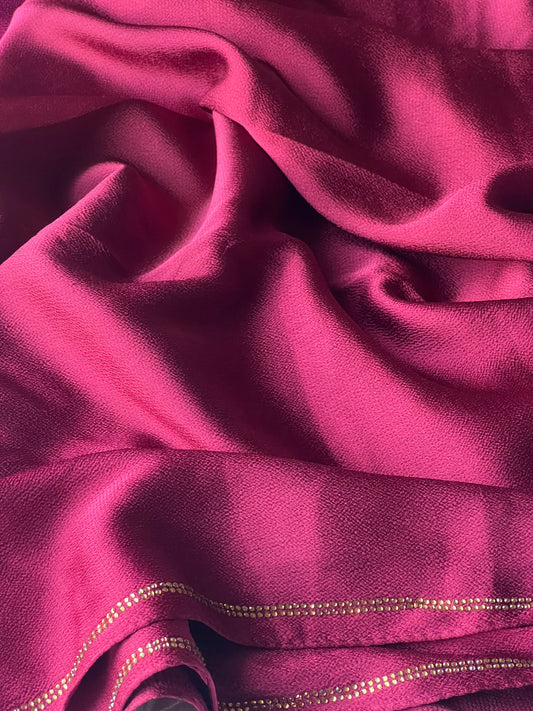 Embellished Silk – Burgundy