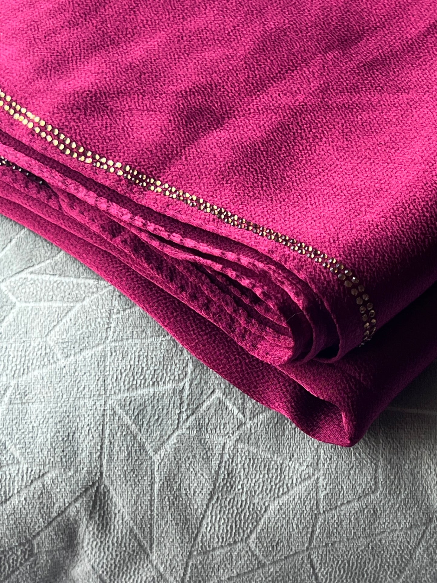 Embellished Silk – Burgundy