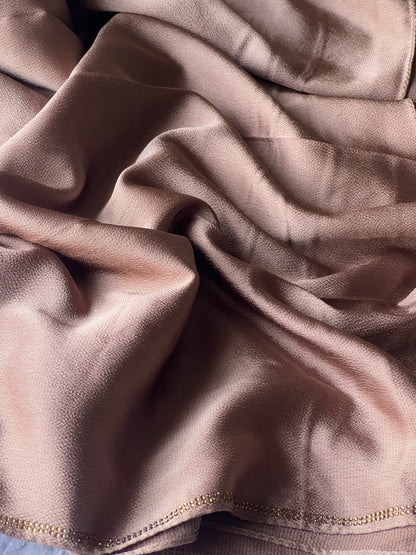 Embellished Silk – Charcoal Brown