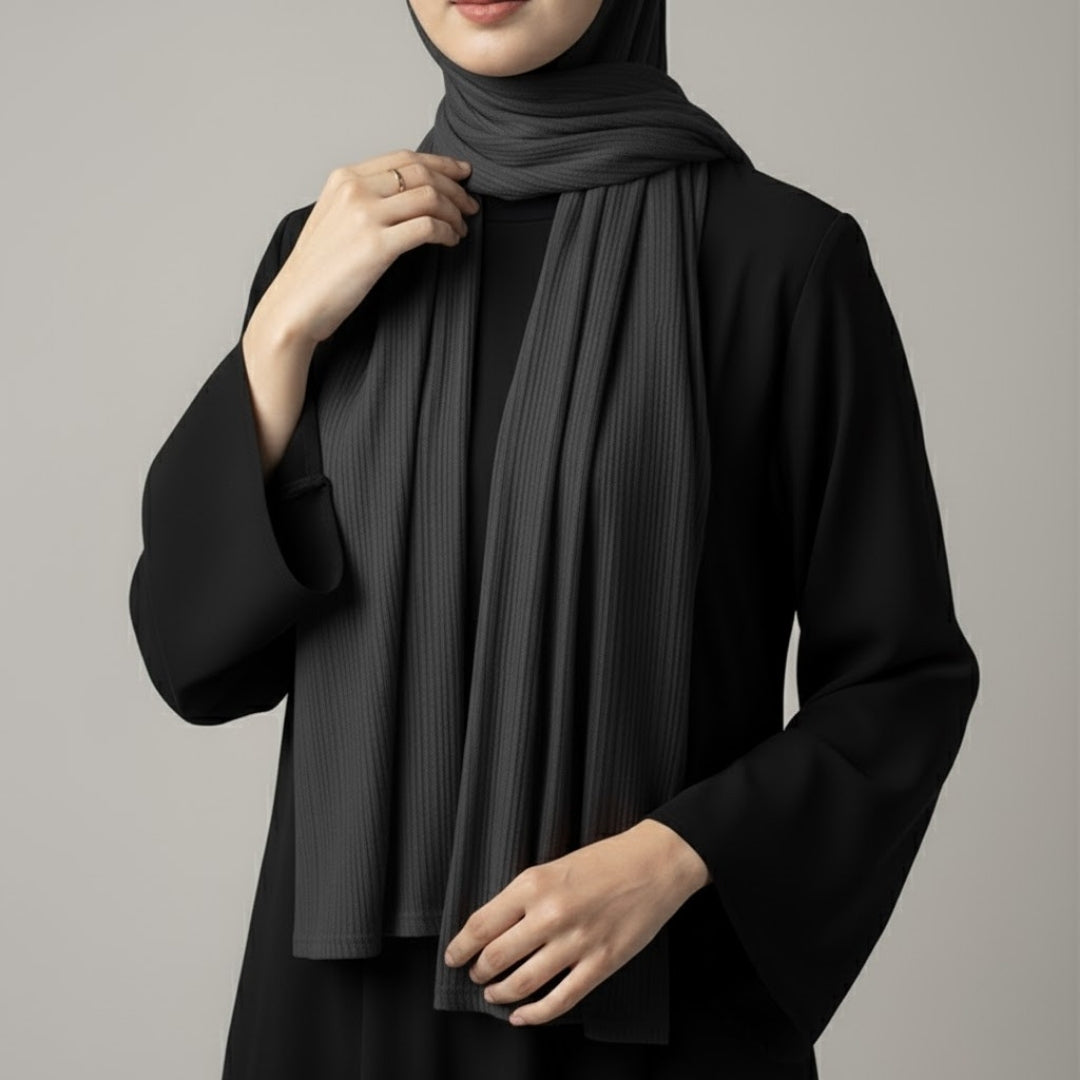 Ribbed Jersey – Dark Grey