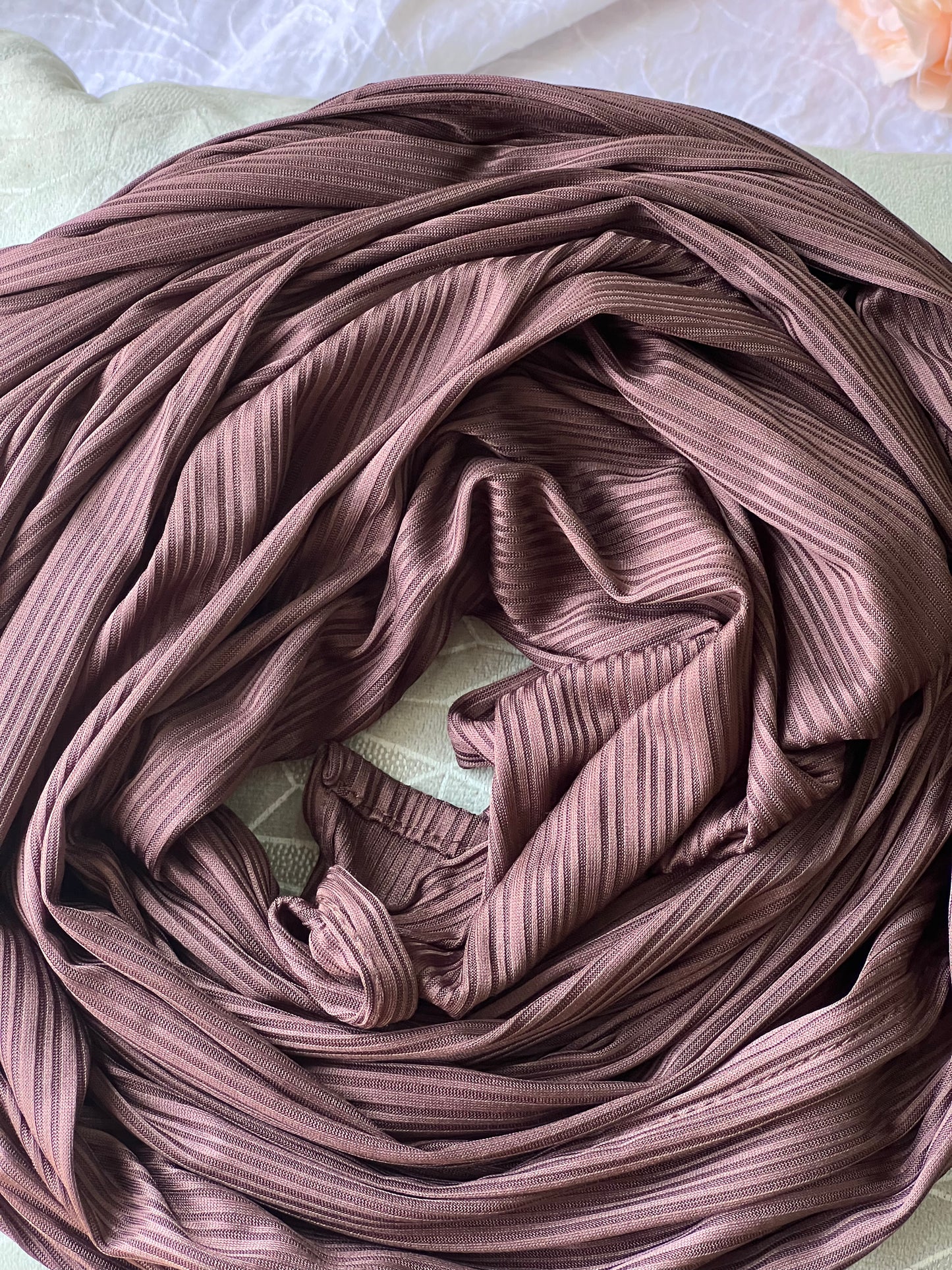 Ribbed Jersey – Dark Brown