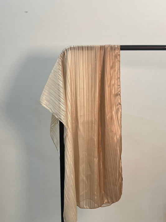 Ombre Silk Hijab - Champagne Gold