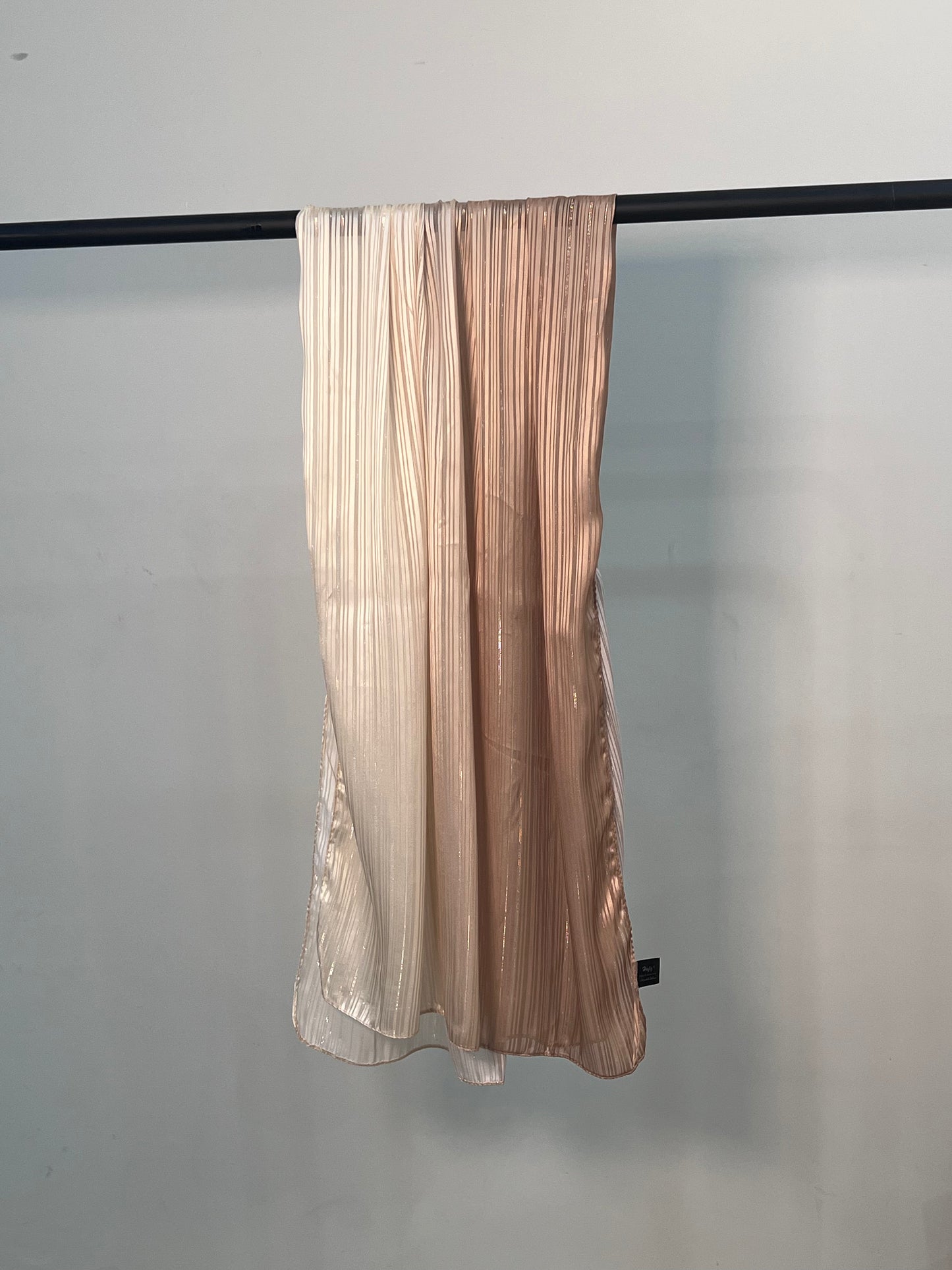 Ombre Silk Hijab - Champagne Gold