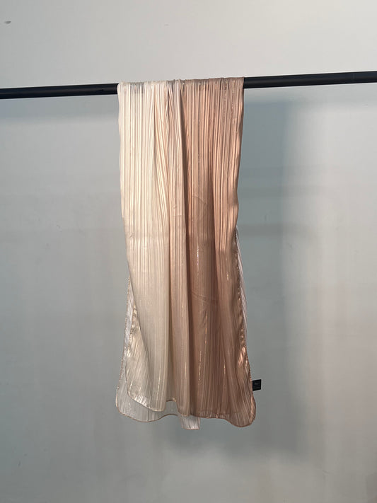 Ombre Silk Hijab - Champagne Gold