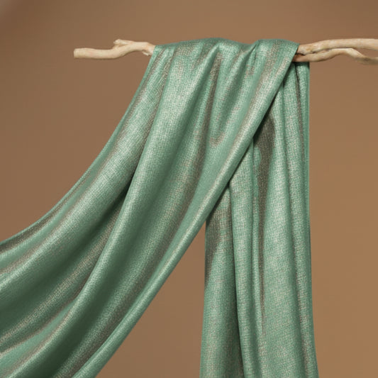 Silk with Gold Glitter – Pistachio Green