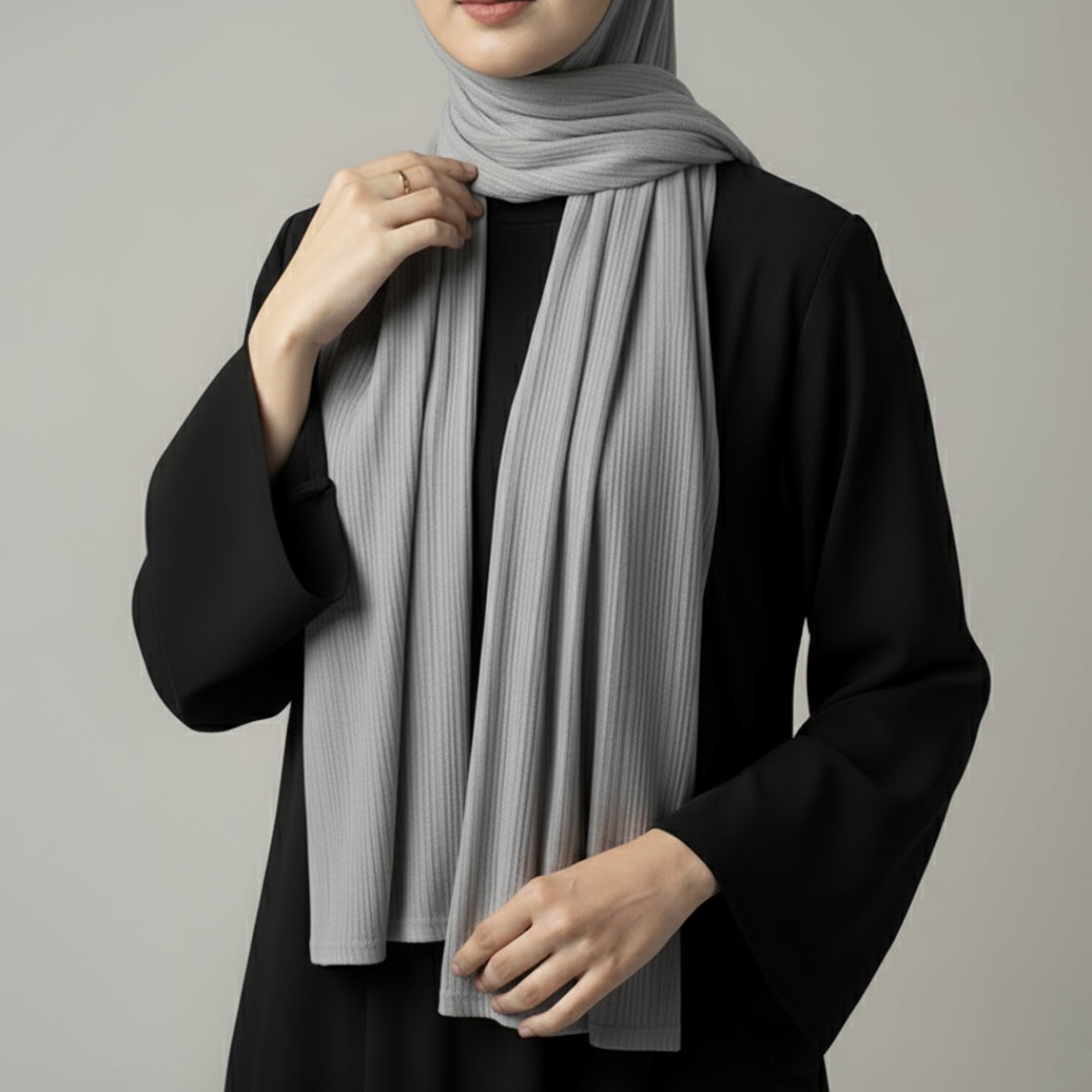 Ribbed Jersey – Light Grey