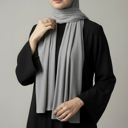 Ribbed Jersey – Light Grey