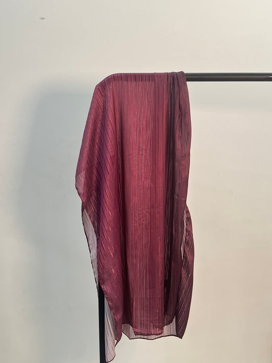 Ombre Silk Hijab - Mulberry Wine