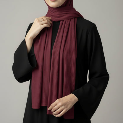 Ribbed Jersey – Maroon