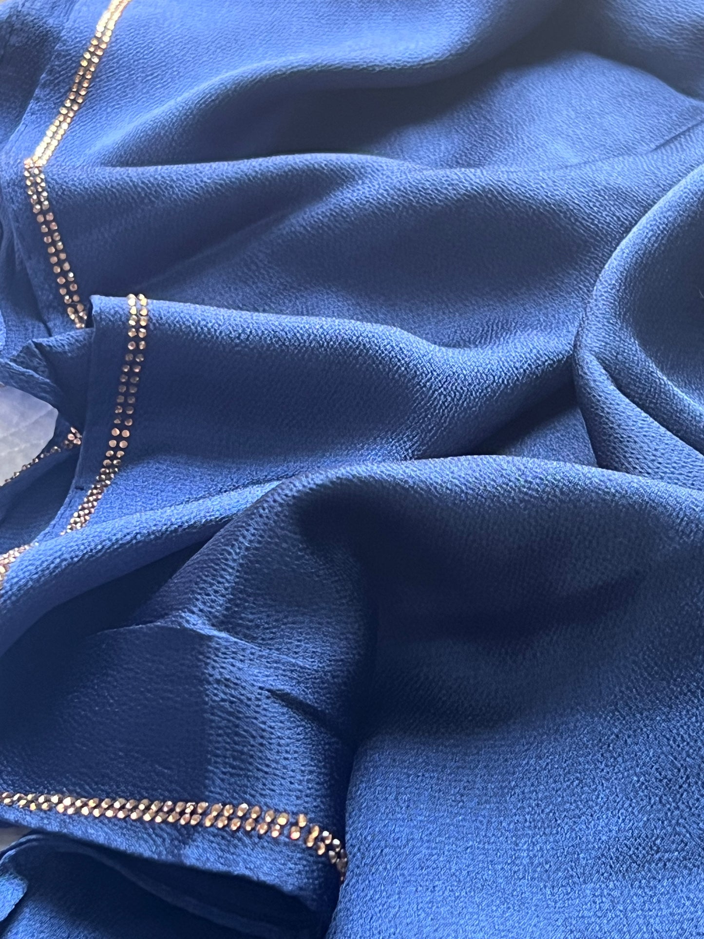 Embellished Silk – Navy