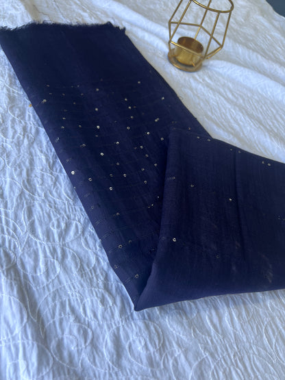 Sequined Lawn – Navy
