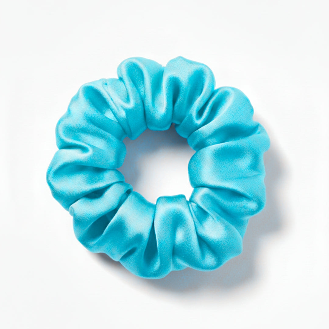 Silk Scrunchie - Ocean Blue