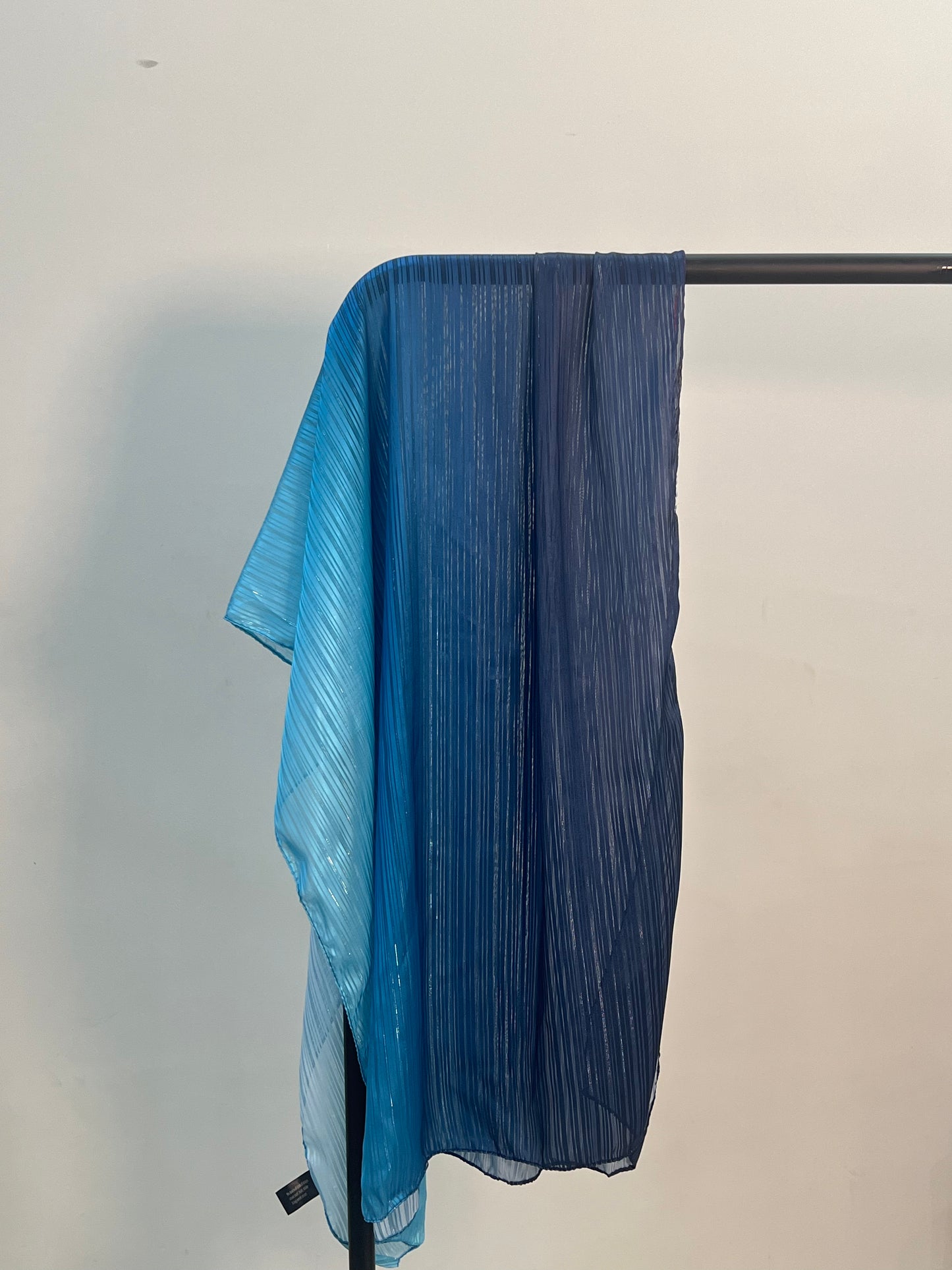 Ombre Silk Hijab - Azure Blue