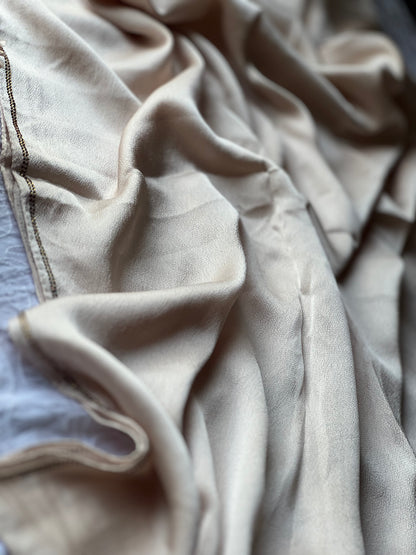 Embellished Silk – Off White