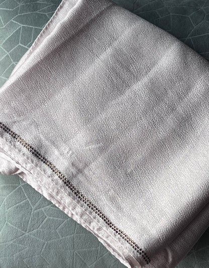 Embellished Silk – Off White