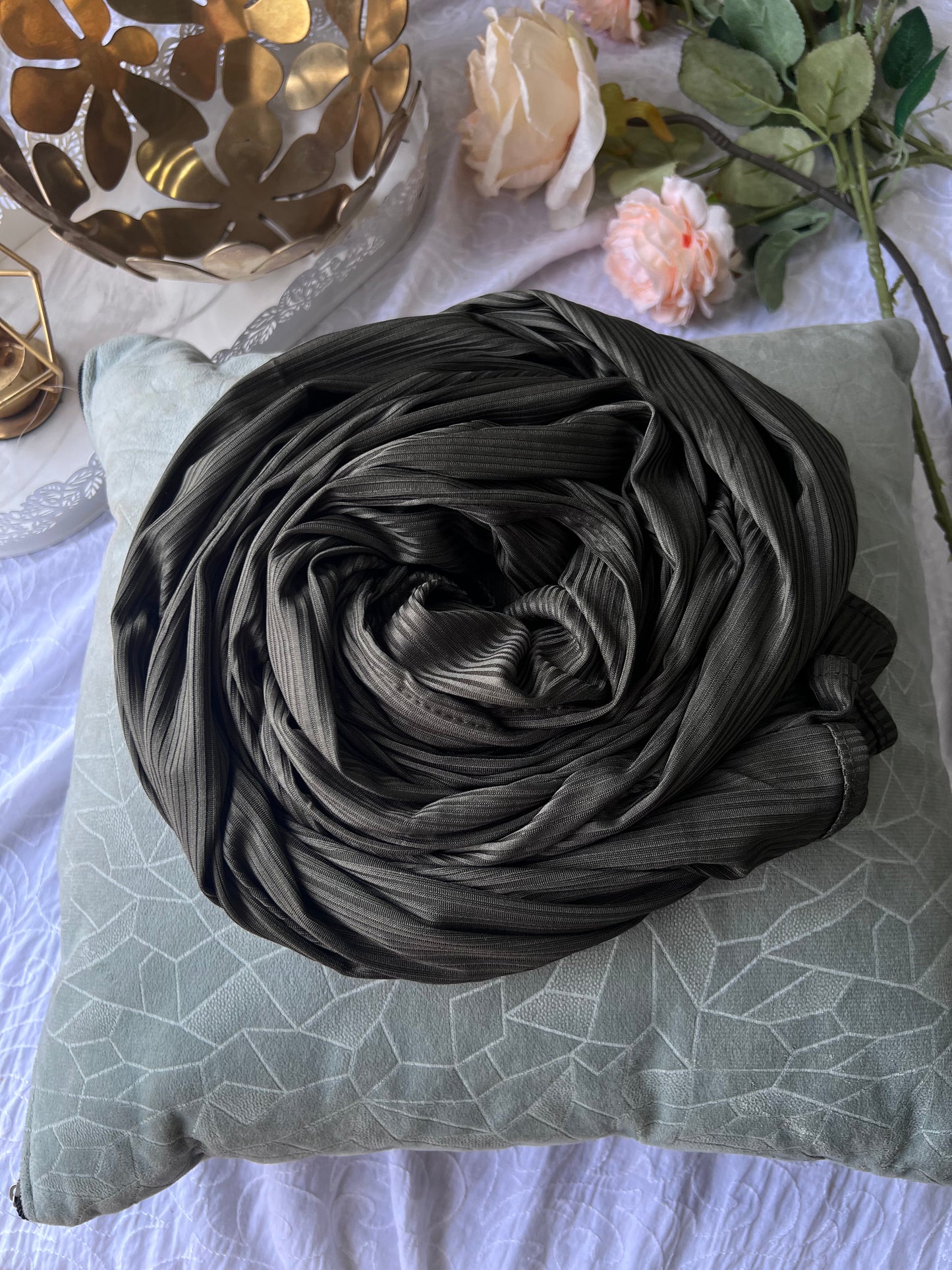 Ribbed Jersey  – Olive Green