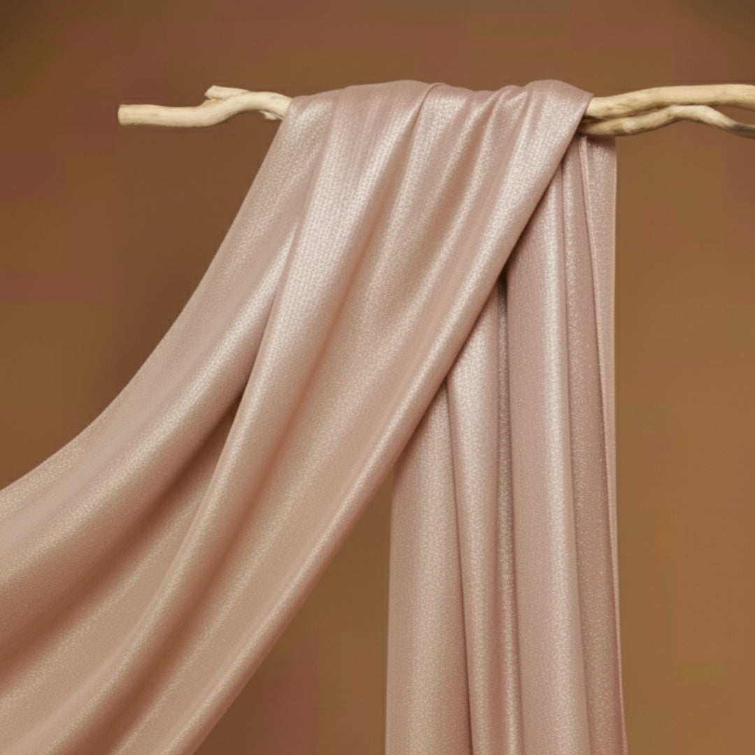 Silk with Gold Glitter – Tea Pink