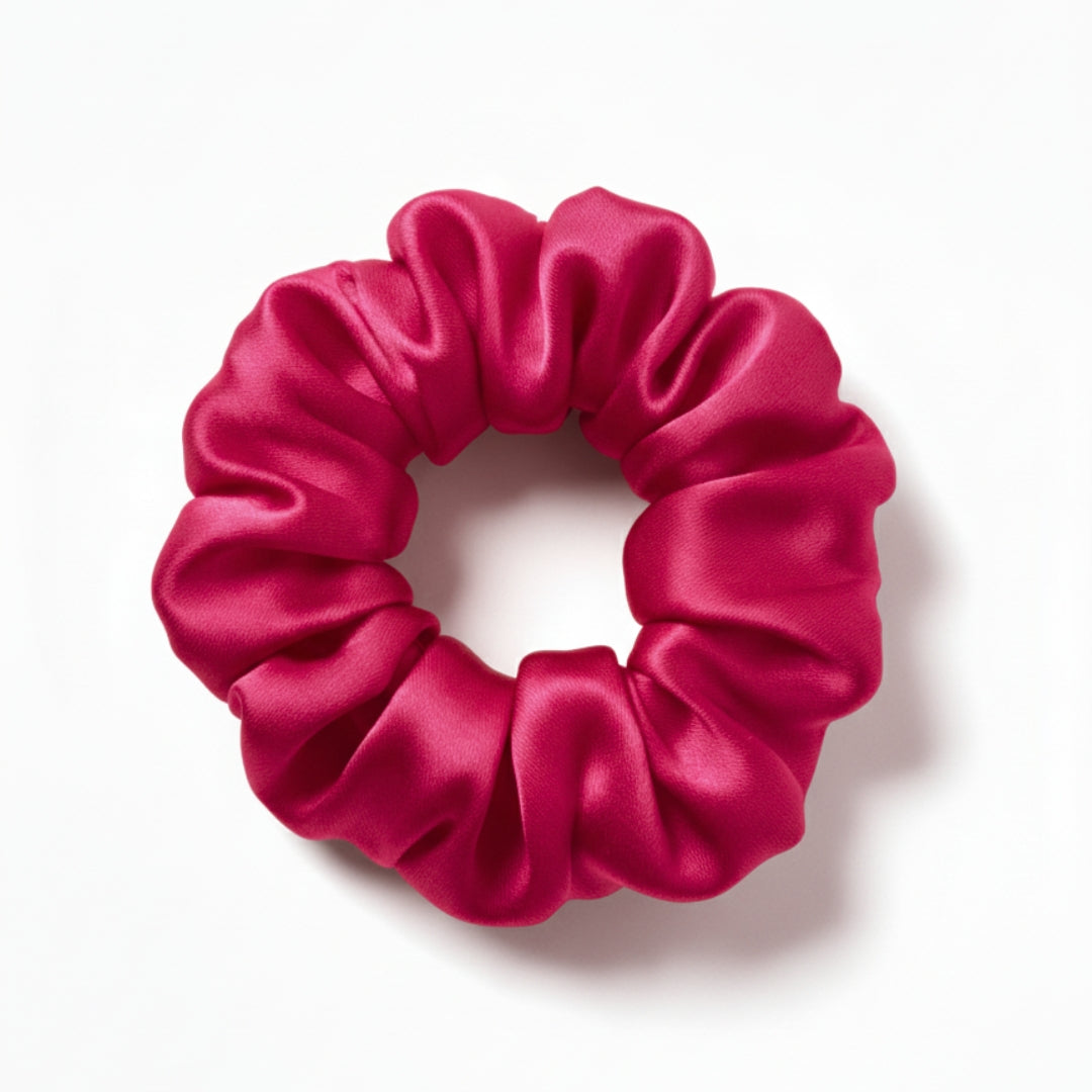 Silk Scrunchie - Dark Pink