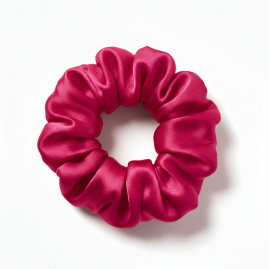 Silk Scrunchie - Dark Pink