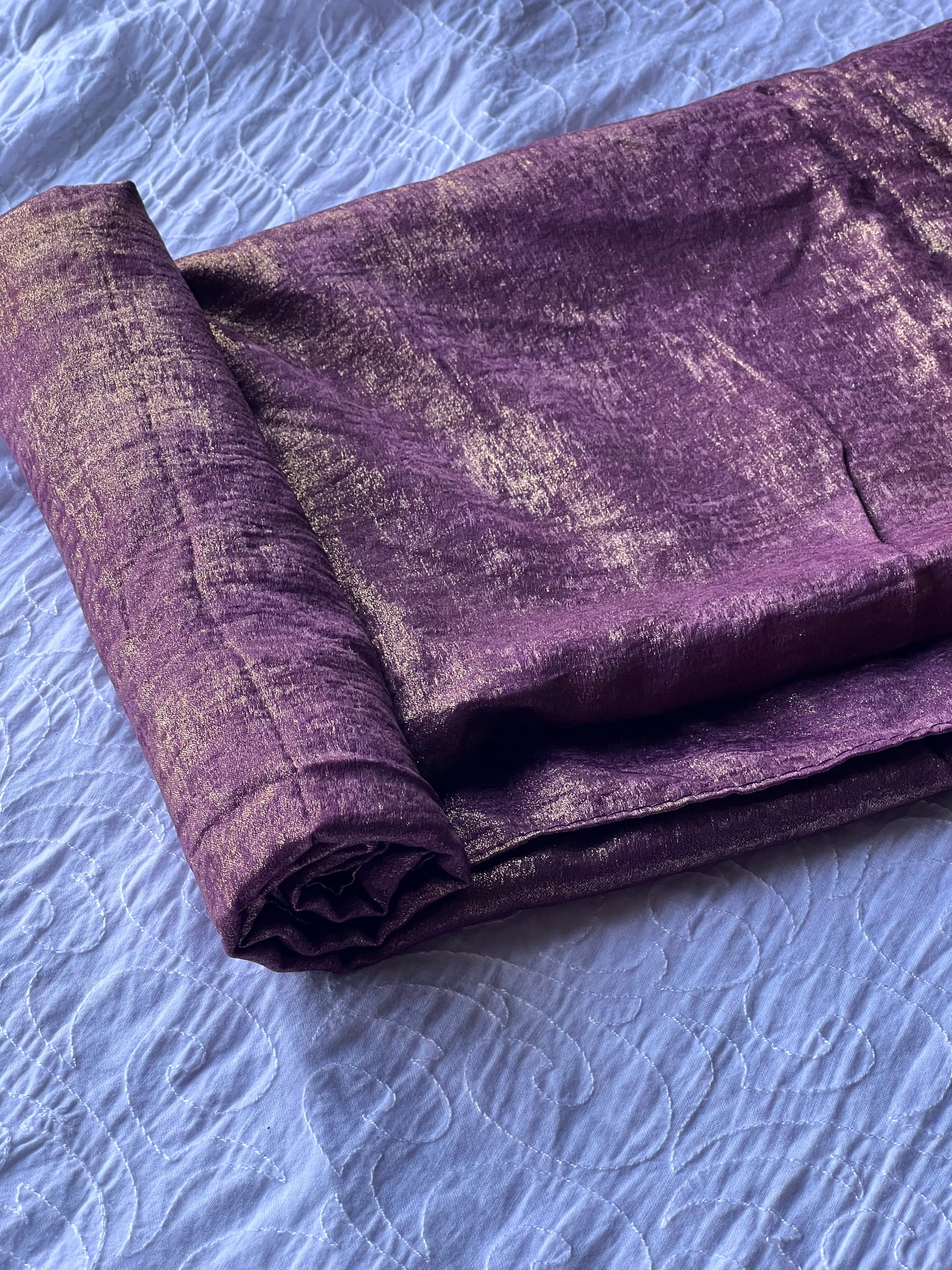 Silk with Gold Glitter – Purple Mauve