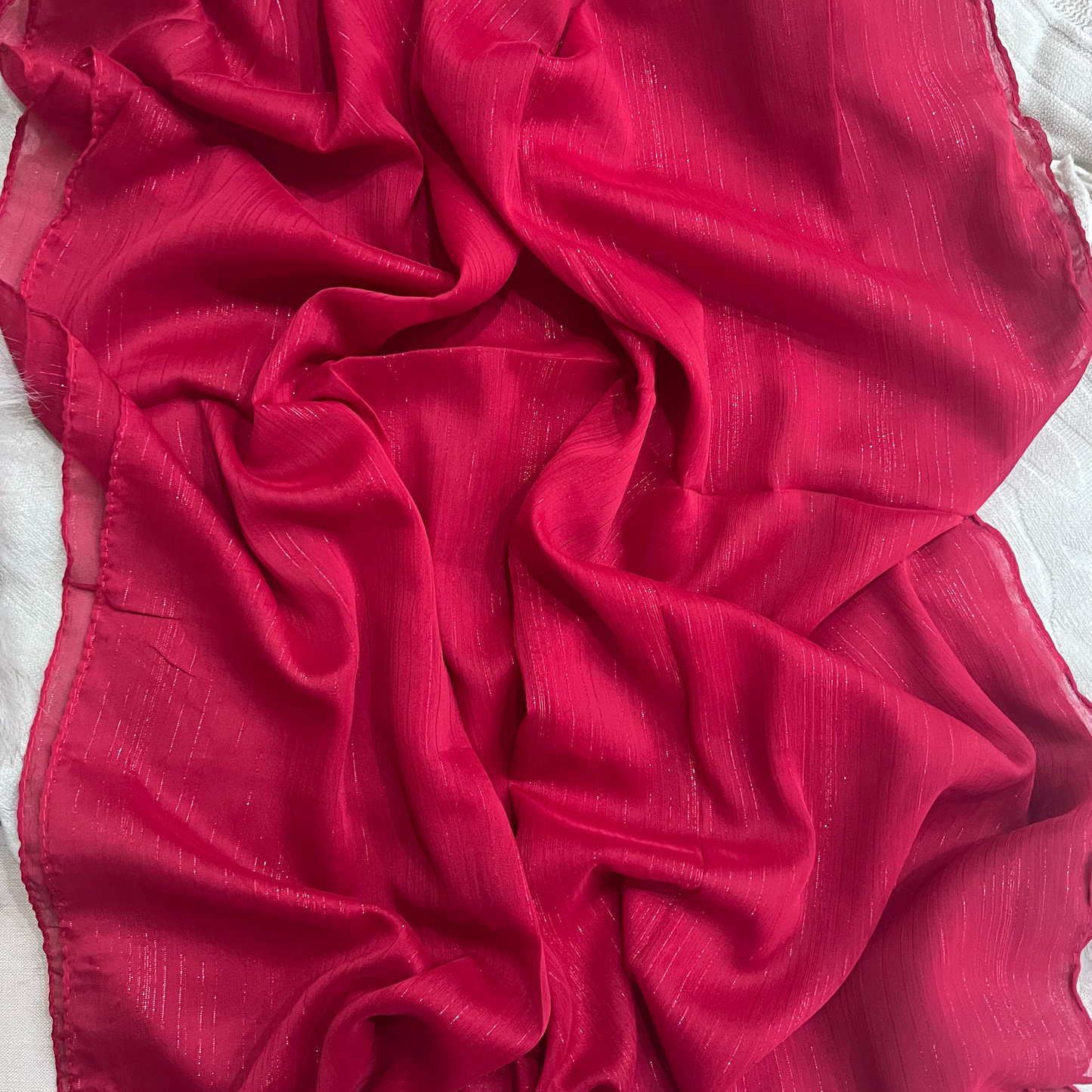 Metallic Chiffon – Red