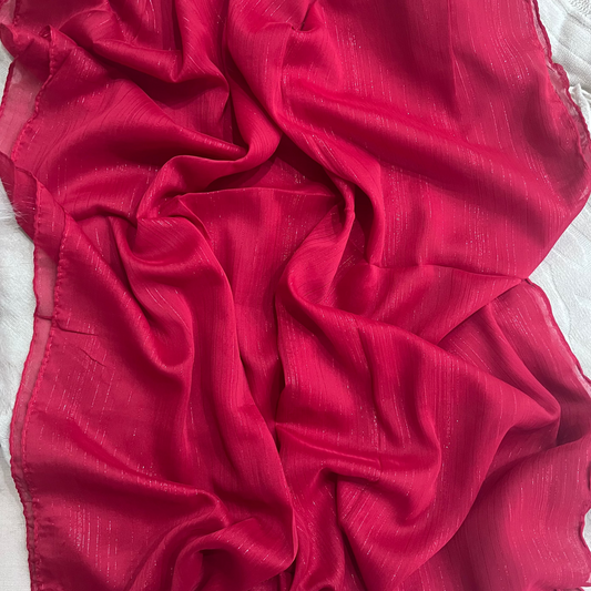 Metallic Chiffon – Red