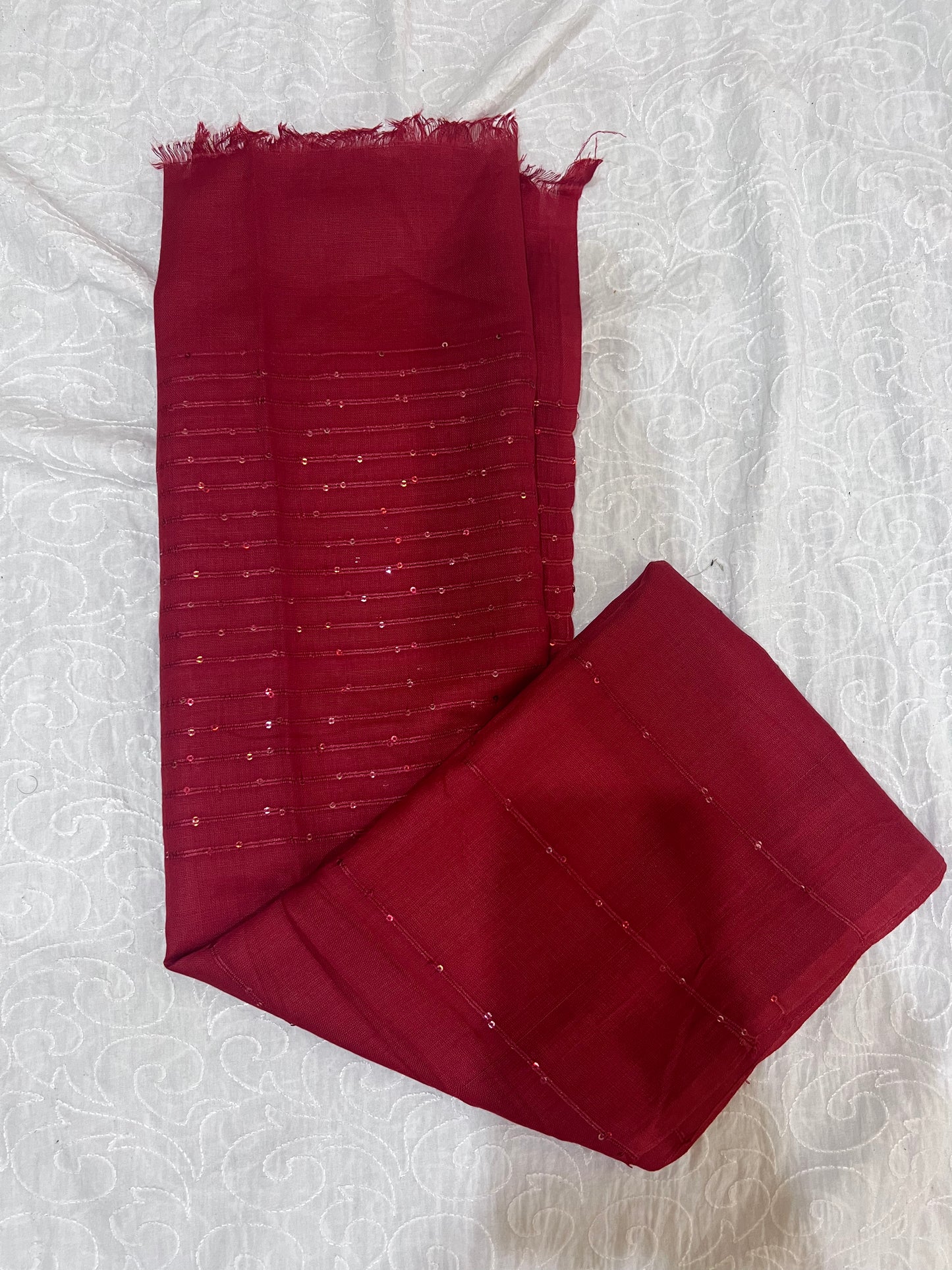 Sequined Lawn – Red
