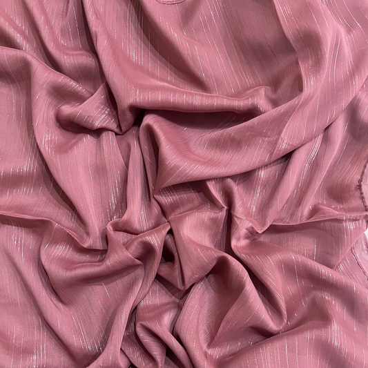 Metallic Chiffon – Rose Pink