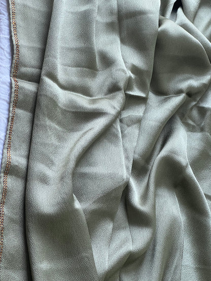 Embellished Silk – Sage Green