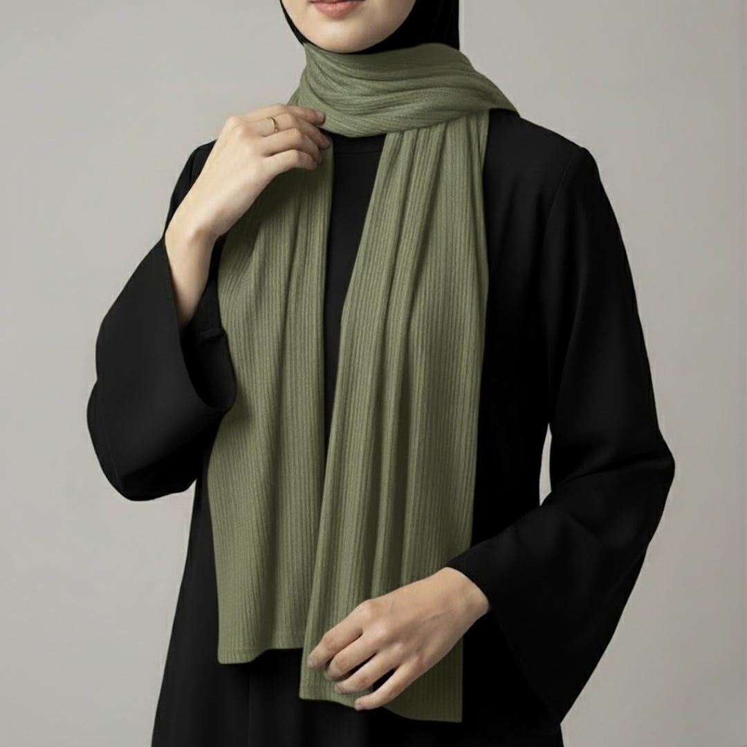 Ribbed Jersey – Sage Green