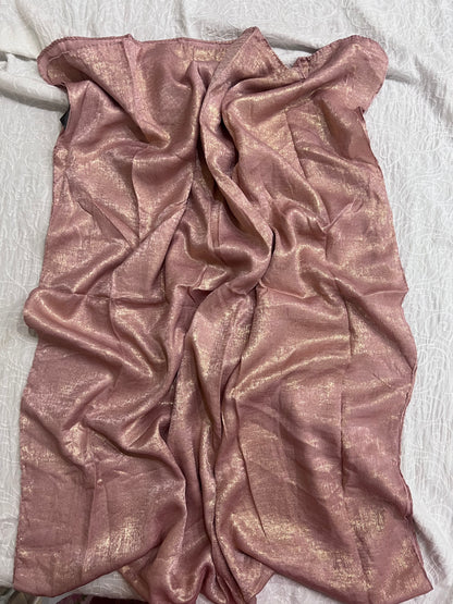 Silk with Gold Glitter – Tea Pink